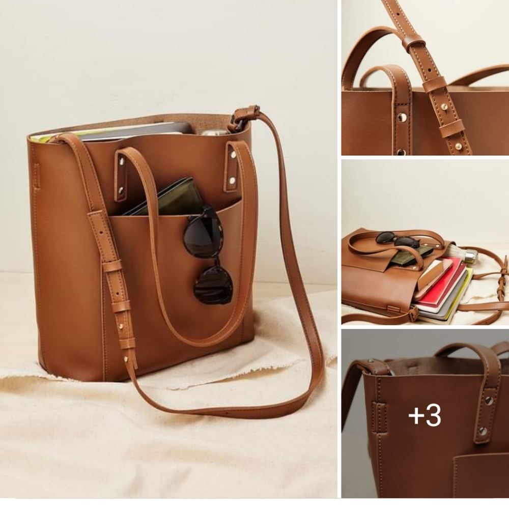 Henny Lev Vegan Leather 2-in-1 Everyday tote